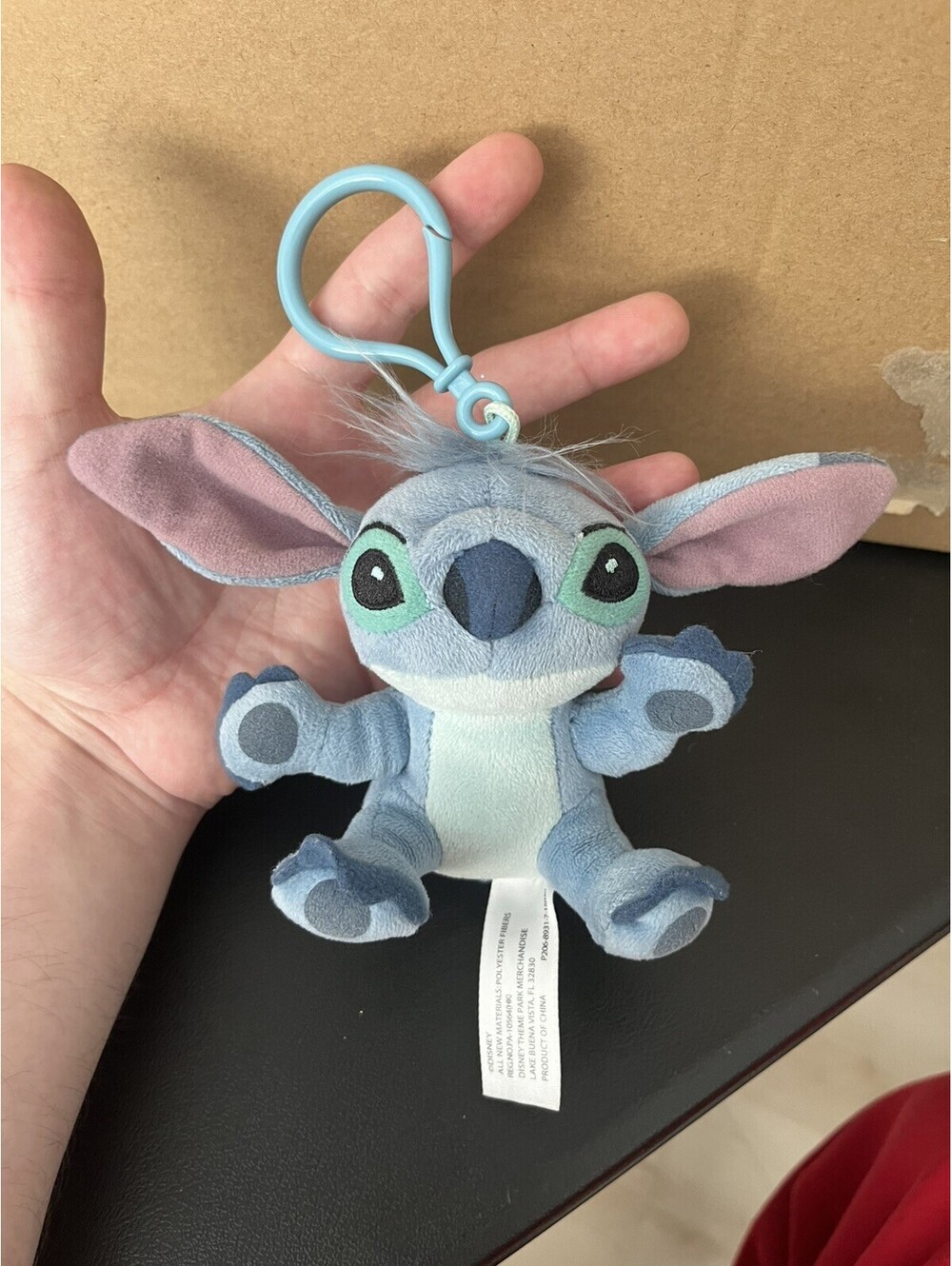 Disney Parks STITCH Key Chain 4" Backpack Clip Plush Stuffed Toy